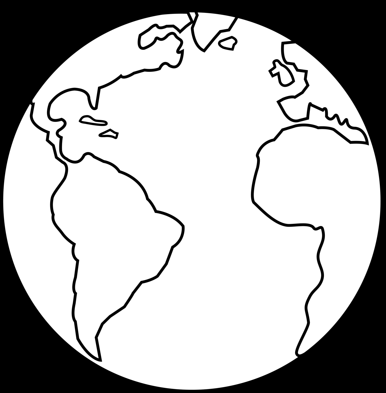 Earth Coloring Pages Simple