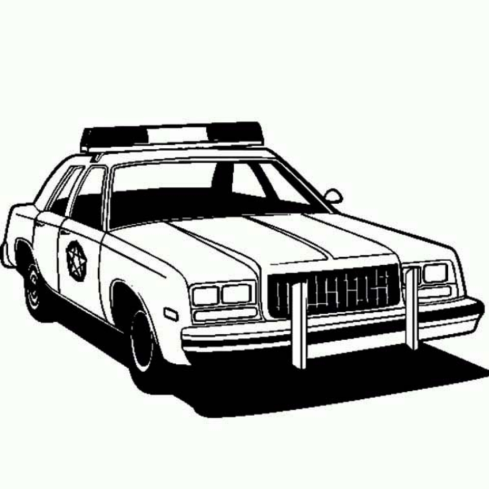 Police Car Colouring Pages Online
