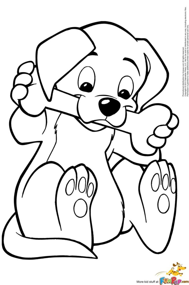 Coloring Pages Dogs Cute