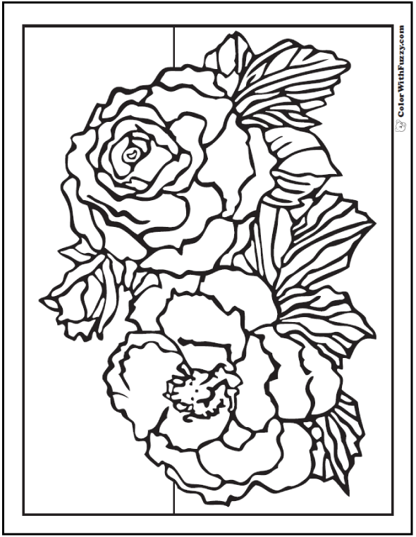 Rose Coloring Pages Pdf