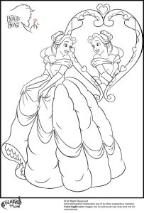 Disney Princess Belle Coloring Pages Minister Coloring