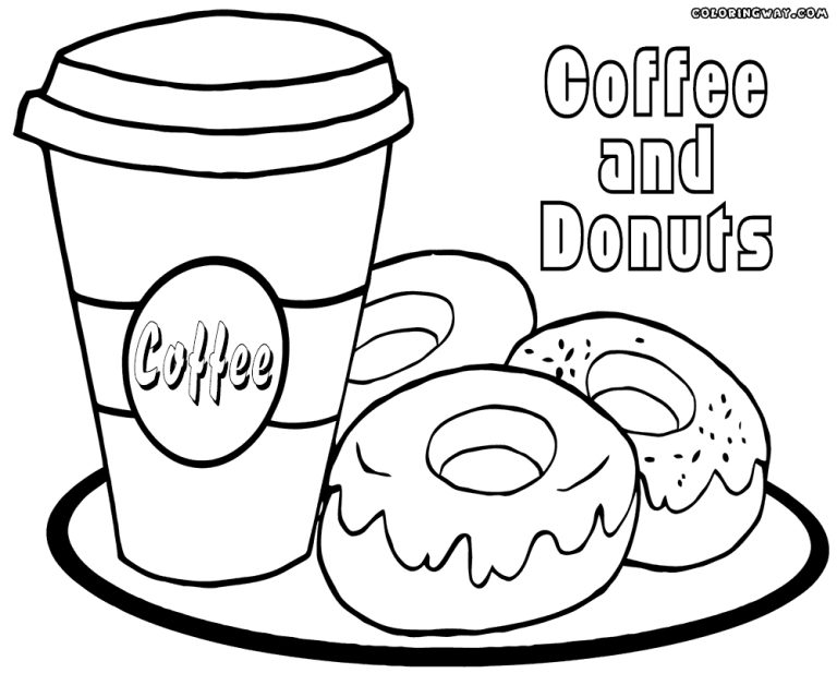 Donut Coloring Pages Free