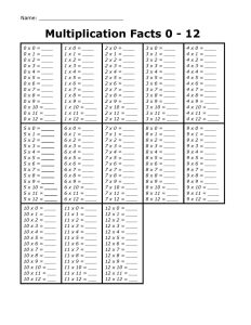 Printable Multiplication Worksheets 012