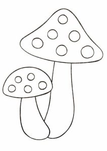 Coloring Pages Printable Mushroom Coloring Page