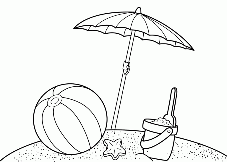Simple Coloring Pages Summer