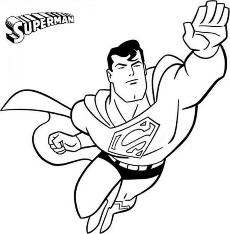 Superman Coloring Pages Easy