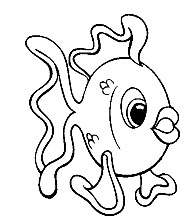 Fish Coloring Page For Toddlers