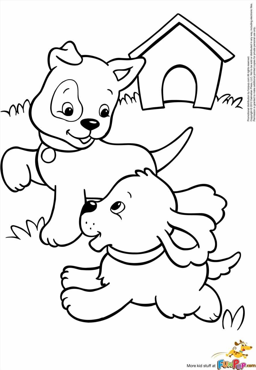 Puppy And Kitten Coloring Pages To Print at Free