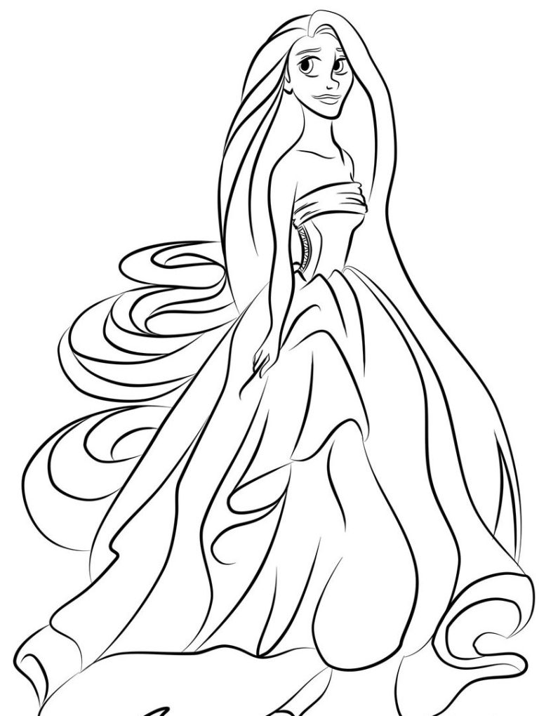 Rapunzel Coloring Pages Free Download