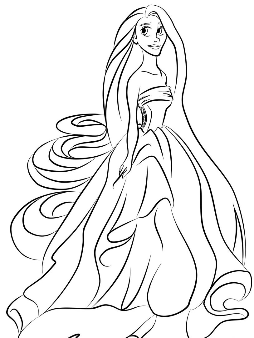 Rapunzel Coloring Pages at GetDrawings Free download