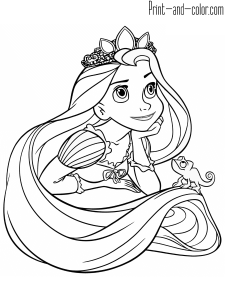 Rapunzel coloring pages Print and