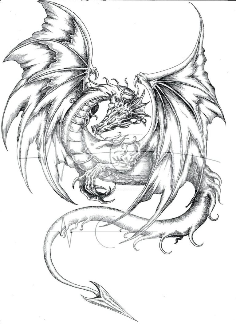 Coloring Pages Dragons Realistic