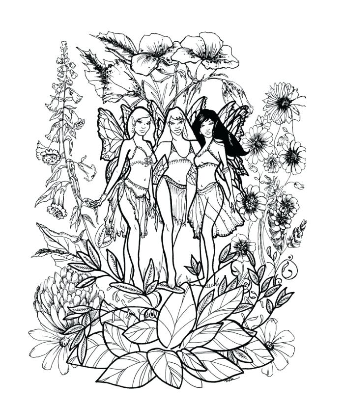 Realistic Fairy Coloring Pages at Free printable