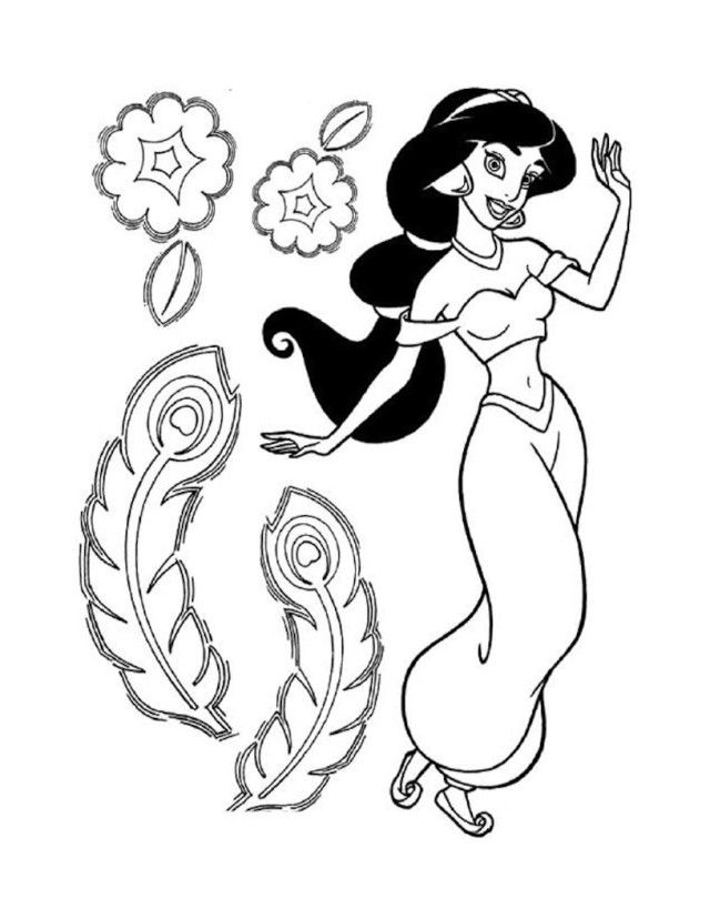 Jasmine Coloring Pages Free Pdf