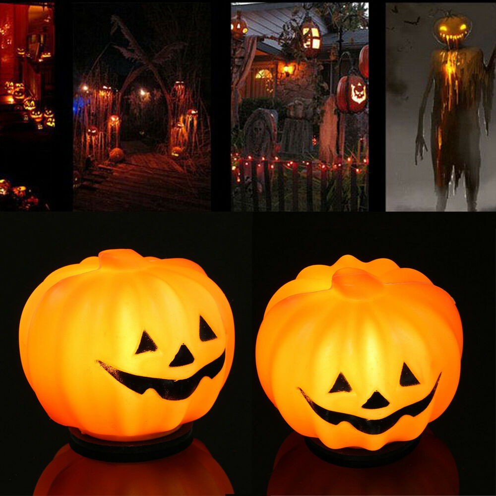 Halloween Lamp LED Pumpkin JackOLantern Props Carnival Party Night