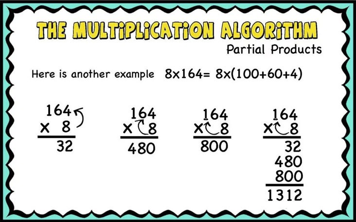 Double Digit Multiplication Partial Products Worksheets