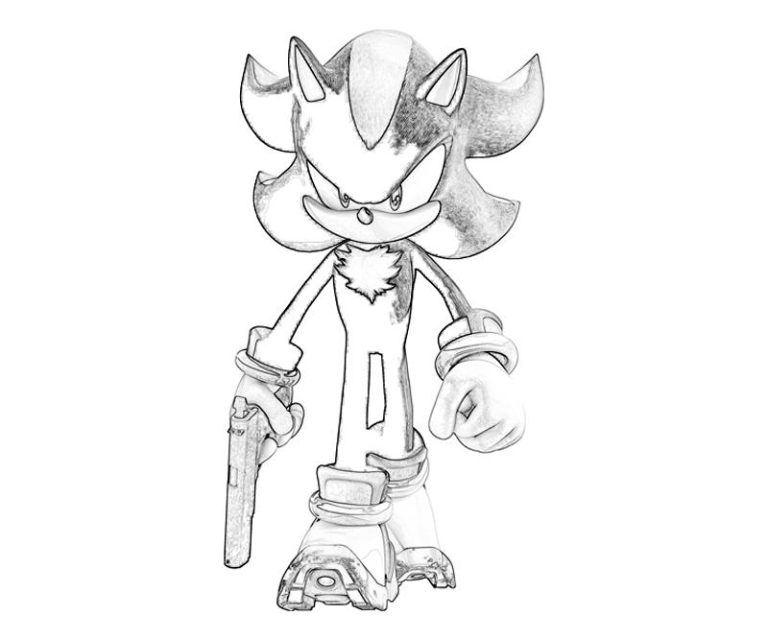 Coloring Pages Sonic Shadow