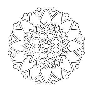 Simple Mandala Coloring Pages at Free printable