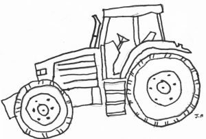 Simple Tractor Drawing at GetDrawings Free download