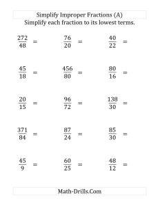 16 Best Images of Simplifying Fractions Worksheets Grade 6 6th Grade