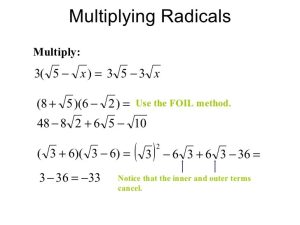 Adding Subtracting Multiplying And Dividing Radicals Worksheet rr 3