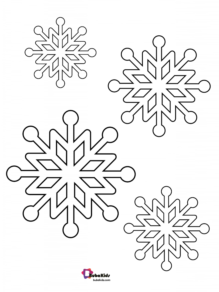 Snowflake Coloring Pages Easy