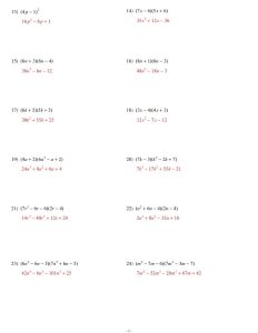 35 Multiplying Polynomials Worksheet Algebra 1 Worksheet Project List