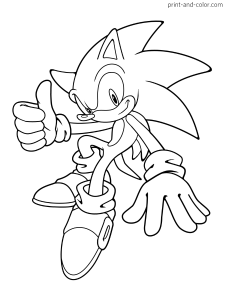 Sonic the hedgehog coloring pages Print and