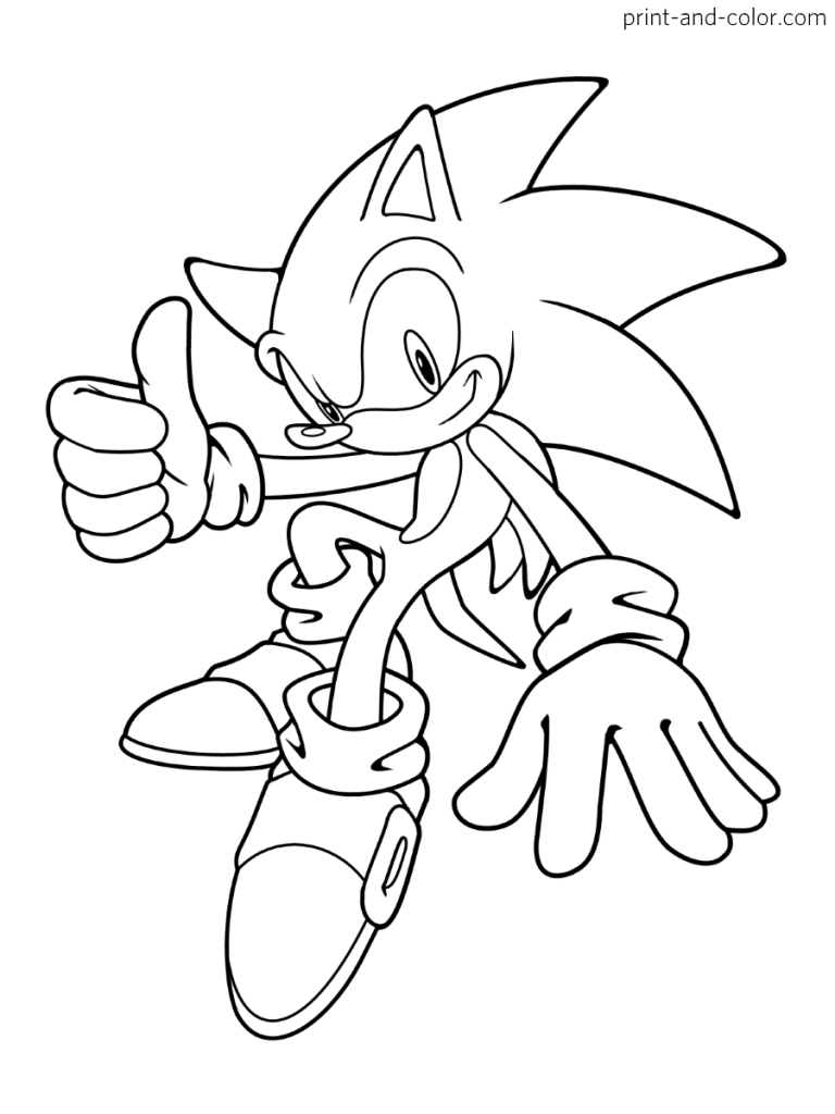Colouring Pages Sonic The Hedgehog 2