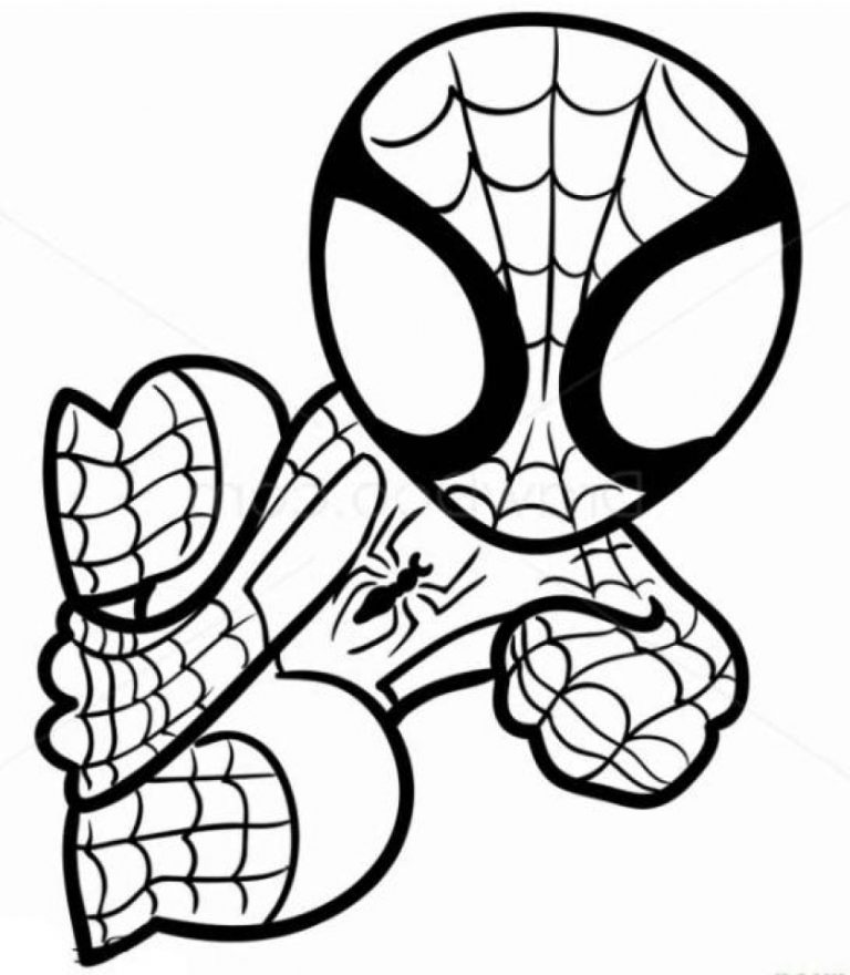 Spiderman Coloring Page Easy
