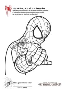 Free Printable Spiderman Colouring Pages and Activity Sheets In The