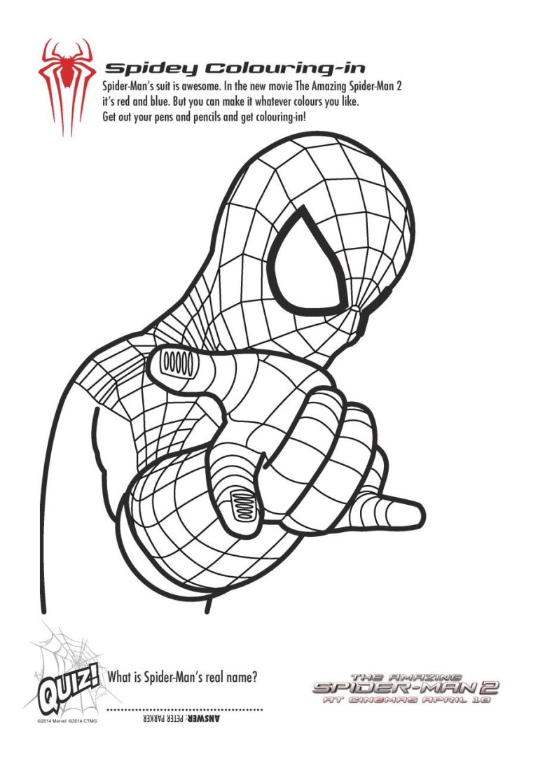 Spider Man Coloring Pages Free Printable
