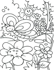 Spring Themed Coloring Pages at Free printable