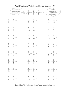worksheet. Adding And Subtracting Fractions Worksheets With Answer Key