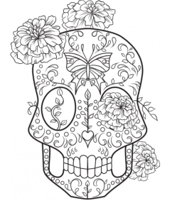 Print & Download Sugar Skull Coloring Pages to Have Scarybut