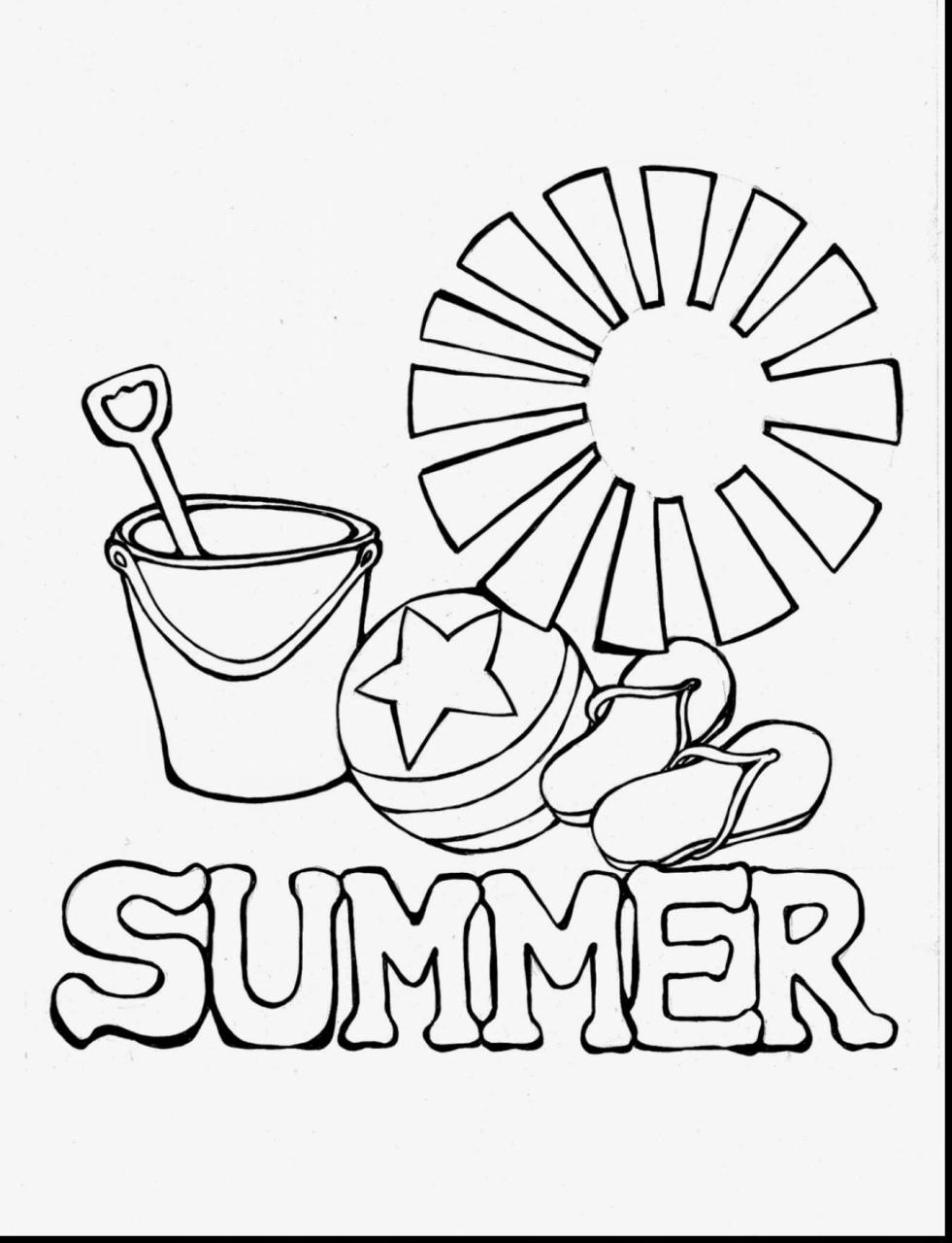 Easy Coloring Pages Summer