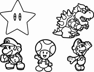 Super Mario Characters Coloring Pages at Free