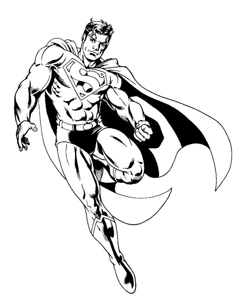 Superman Colouring Pages To Print