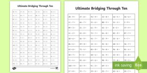 Ultimate KS1 Bridging Through Ten Worksheet / Activity Sheet