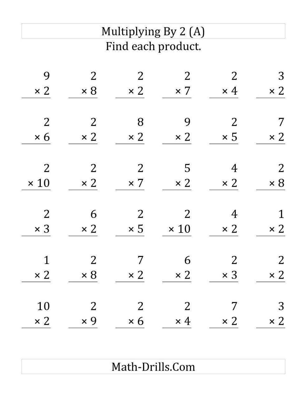 Multiplication Sheets Free Printable
