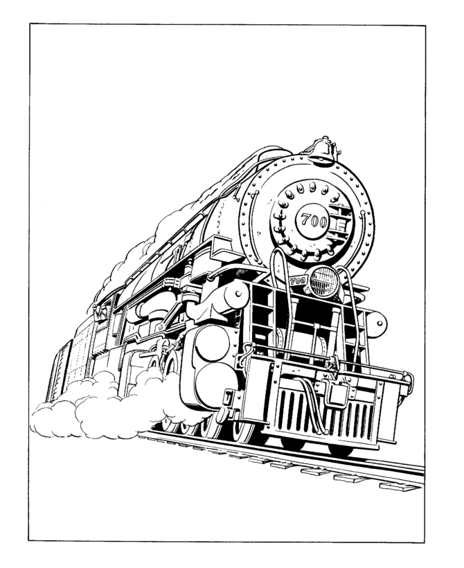 Free Coloring Pages Of Steam Trains