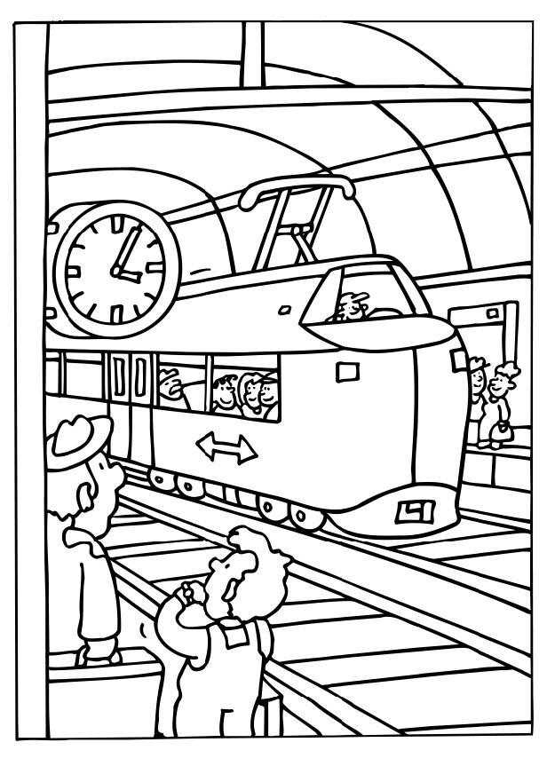 Coloring Pages Train Station