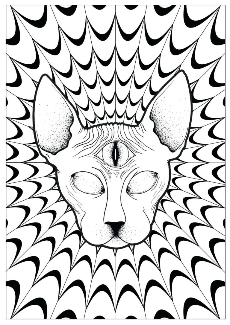 Trippy Coloring Pages Printable