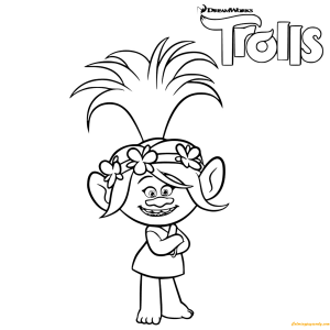 Trolls Poppy Troll Coloring Page Free Coloring Pages Online