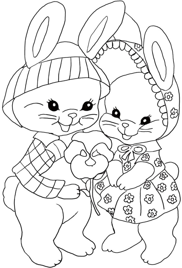 Printable Coloring Sheets For Easter Bunny