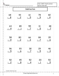 16 Best Images of TwoDigit Worksheets Without Regrouping TwoDigit