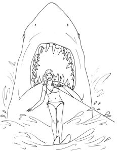 Great White Shark Coloring Pages to Print Free Coloring Sheets