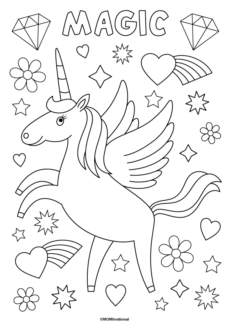 Coloring Pages Unicorn Free
