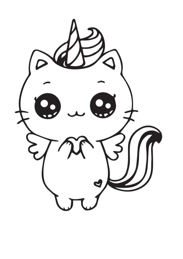 Coloring Pages Unicorn Kitty