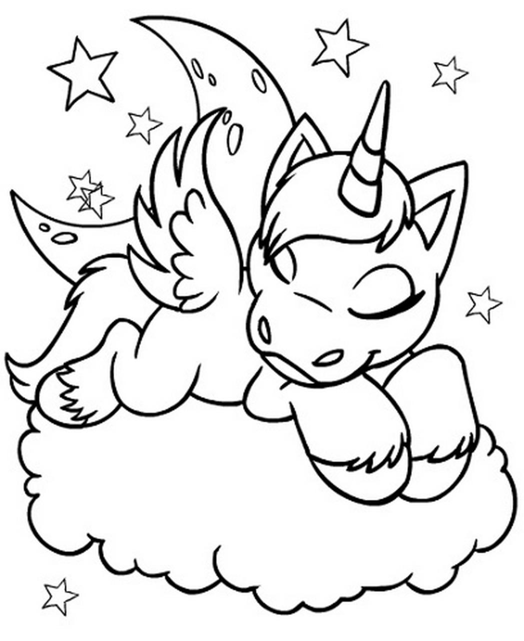 unicorn coloring pages free Learning Printable